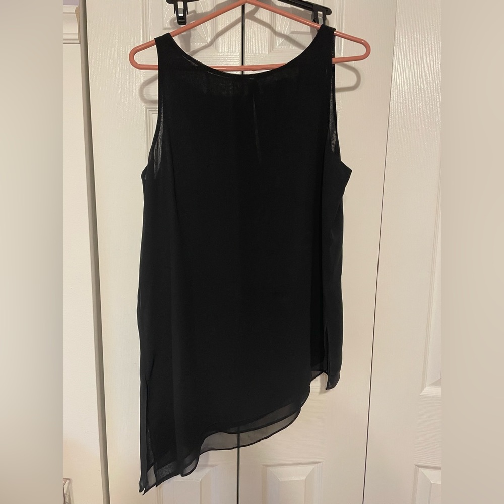white house black market double layer asymmetrical tunic